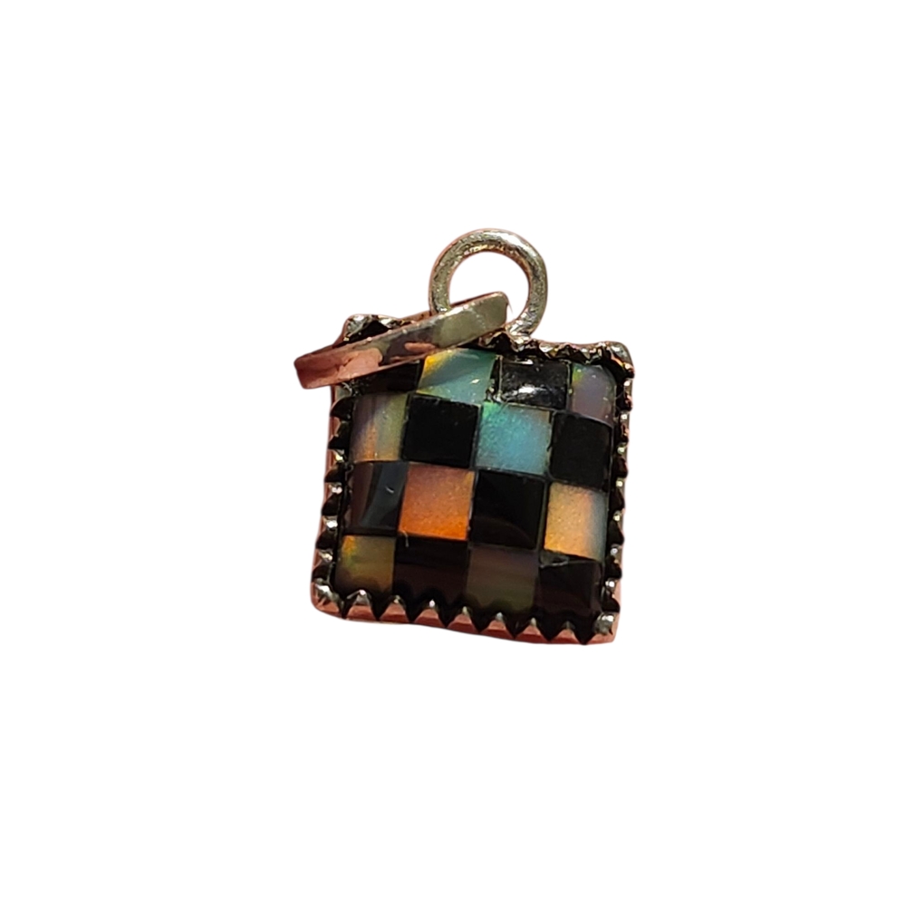 Multicolor Checkered Pendant